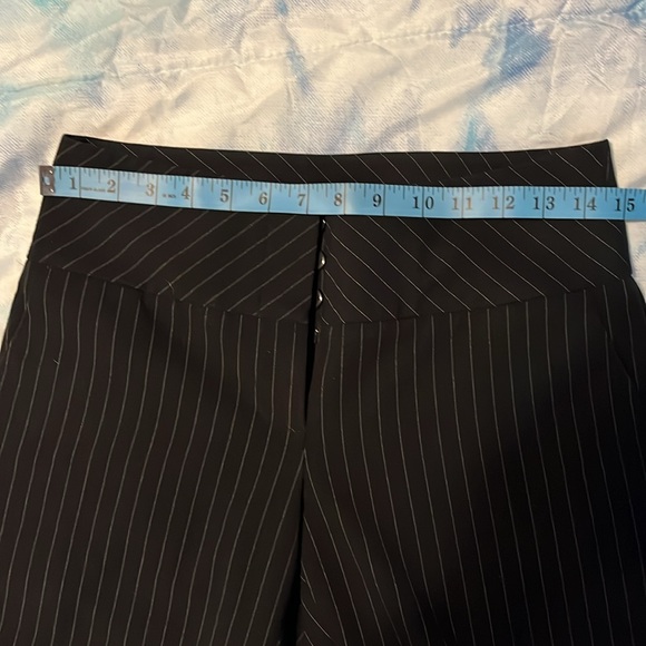 DKNYC Black Pinstripe Pants, High waist, wide leg, Size 2 - Picture 6 of 7